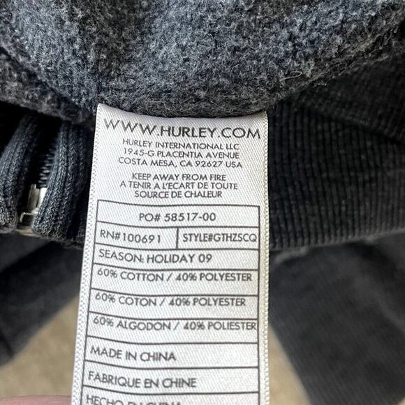 HURLEY FULL ZIP HOODIE JACKET‎ SIZE L - Picture 6 of 6